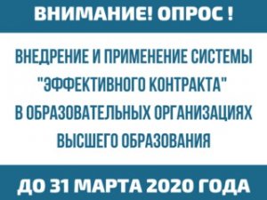 "Эффективный контракт" в вузе. Опрос преподавателей