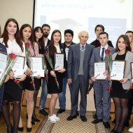 Фотография с репортажа «Вручение профсоюзных стипендий студентам»